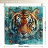 Tiger Shower Curtain - Vibrant and Detailed Wall Hanging Decorations for Living Rooms and Bedrooms - Home Decor Inspired