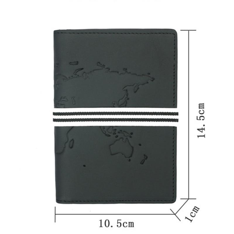RFID Card Holders Genuine Leather Travel Covers for Passports Map Card Holder Bussiness