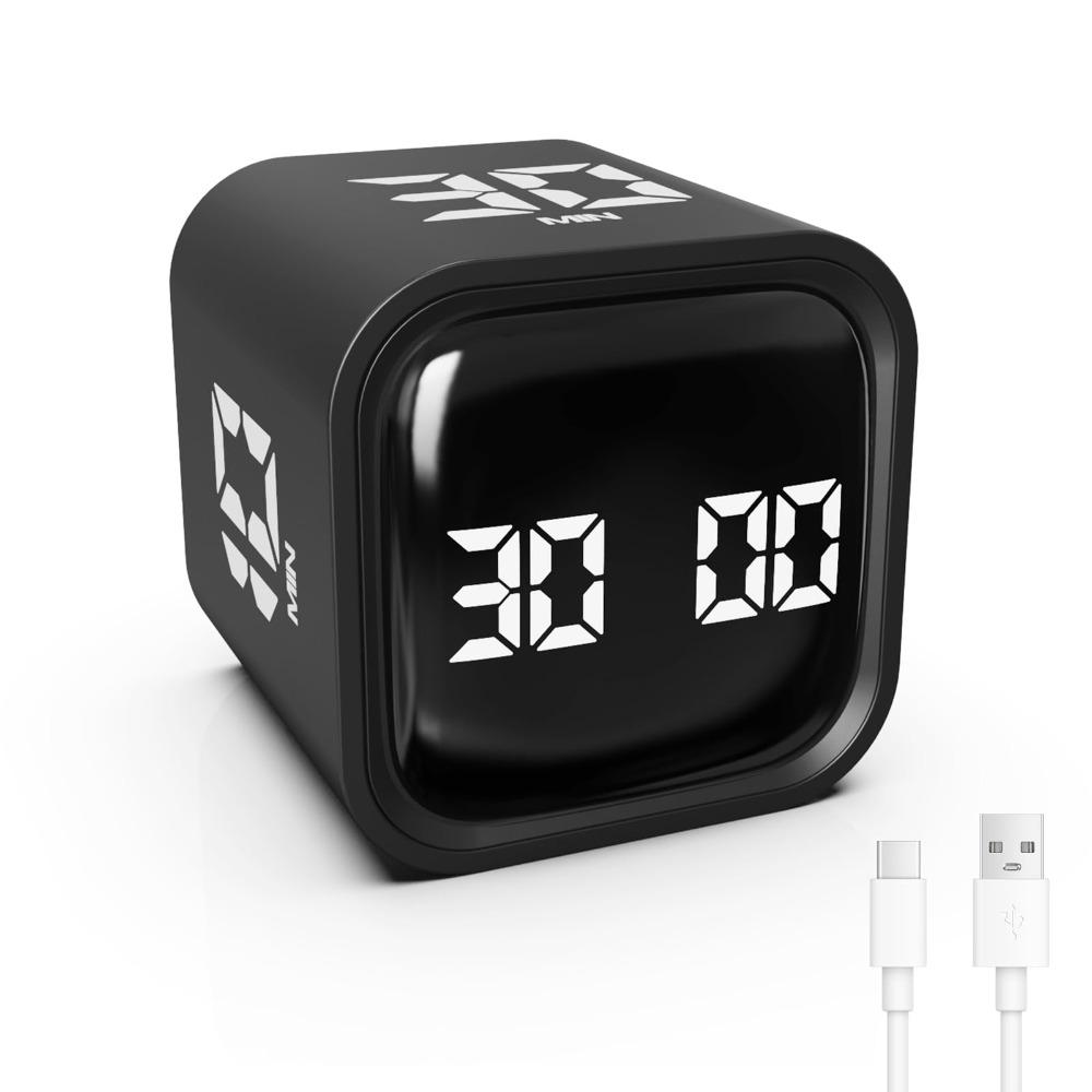 Gravity Sensing Pomodoro Timer 5/10/30/60min Digital Productivity Timer Alarm Clock  for Cooking