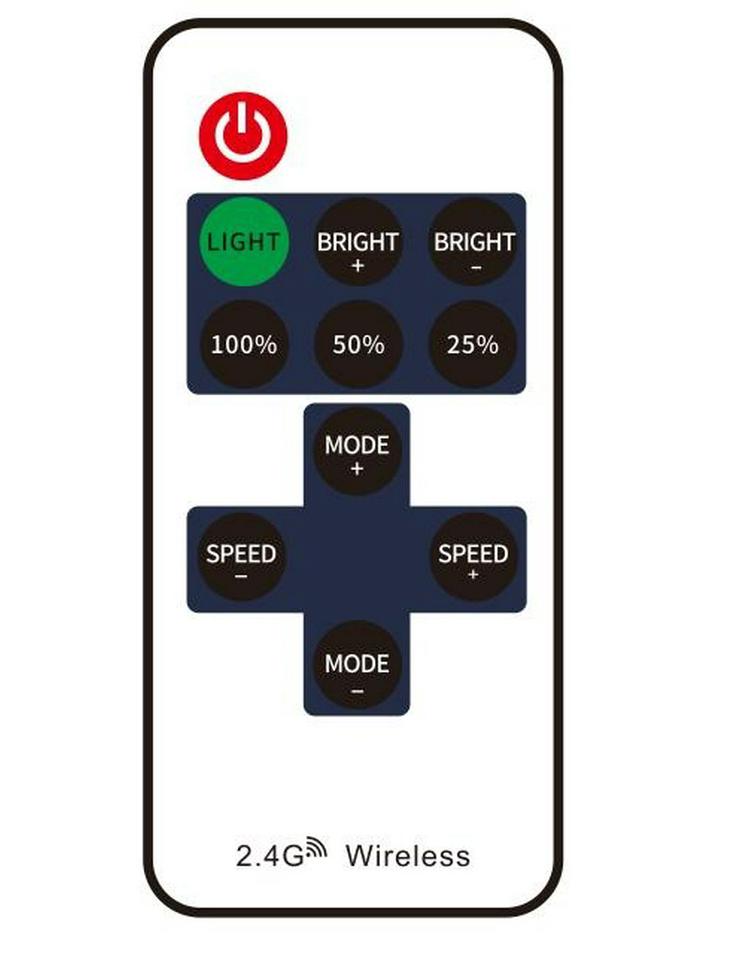 Monochrome LED Strip Controller with Wireless Bluetooth Timer and 11-Key Remote Dimmer