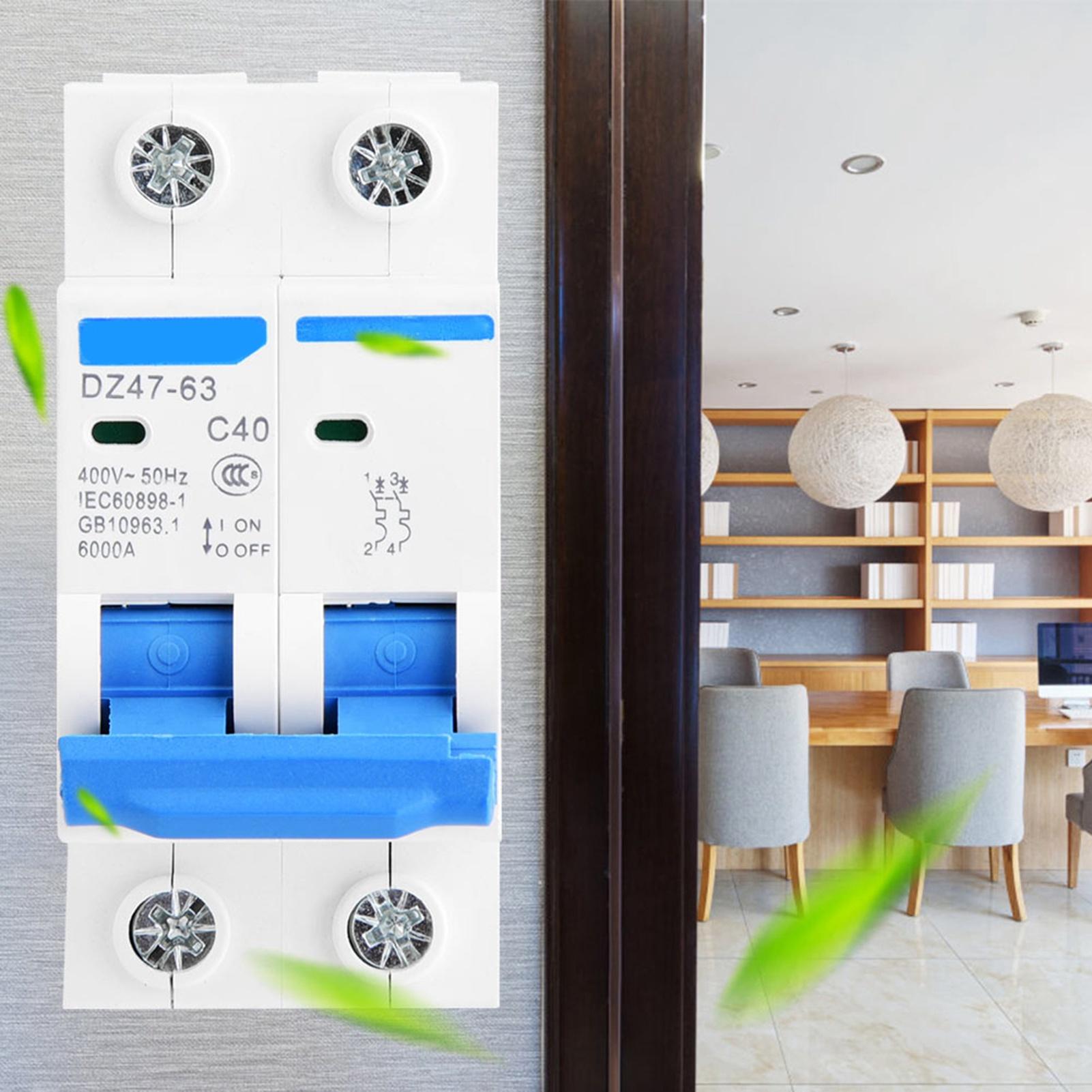 

DZ4763 2P Мініатюрний автоматичний вимикач Захист від витоку Повітряний вимикач 400 В змінного струму(40A)