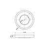 Sanei PC Drain Plug Cover PH653F Gray