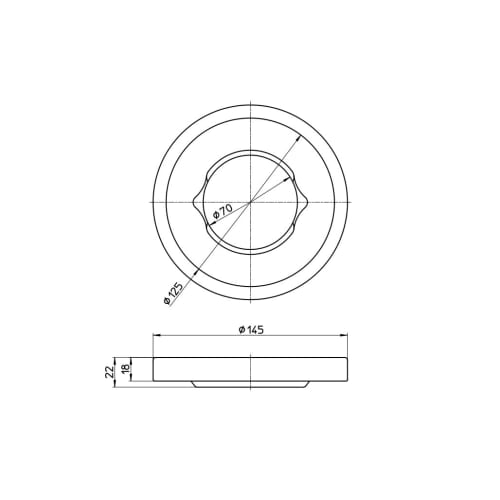 Sanei PC Drain Plug Cover PH653F Gray