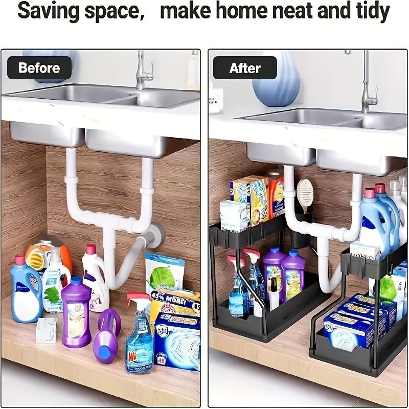 Modern Kitchen Cabinet Organizer Multi-tier Pull-out Storage Rack Ideal for Small Kitchens Dishwasher-safe and Easy to Assemble