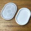Silicone Moulds Candlesticks Resins Molds Oval Candle Holder Tray Molds DIY Concrete Castings Mould Crafts Decorations