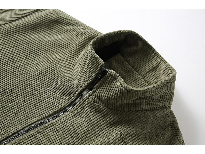 Men's Winter Corduroy Lambswool Jacket - Thick Plus Size Velvet Cotton Padded Top