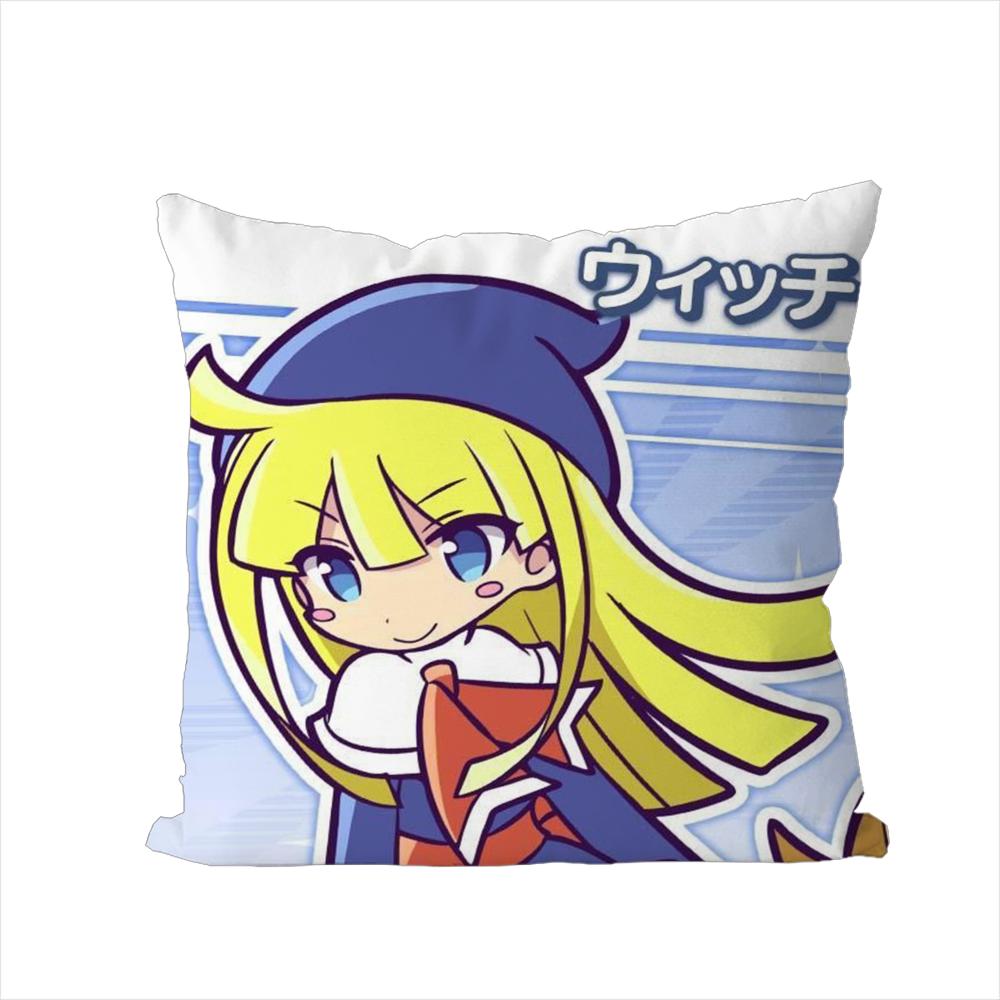 Puyo Pop Fever Pillow Case For Car Sofa Decorative Home Doublesided Print Plush Square Throw Pillow Cushion Cover