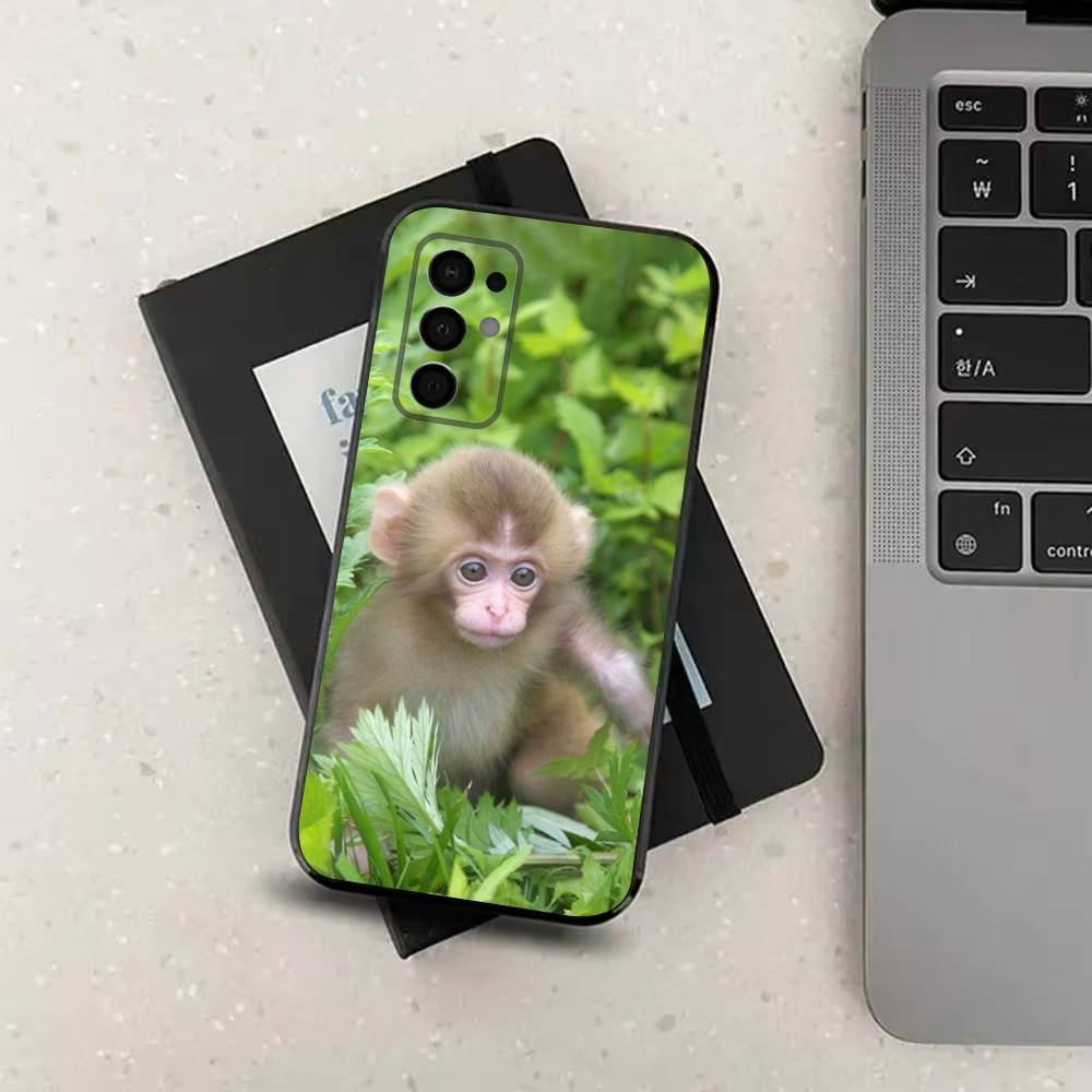 Cute Funny Monkey For Samsung Galaxy A73,31,71,53,32,72,Note,22,41,8,9,52,J7,Soft Black Silicone Cover Case