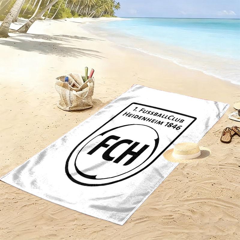 FC Heidenheim Print Beach Towel, Large Soft Quick Dry Towel for Beach Camping Swimming