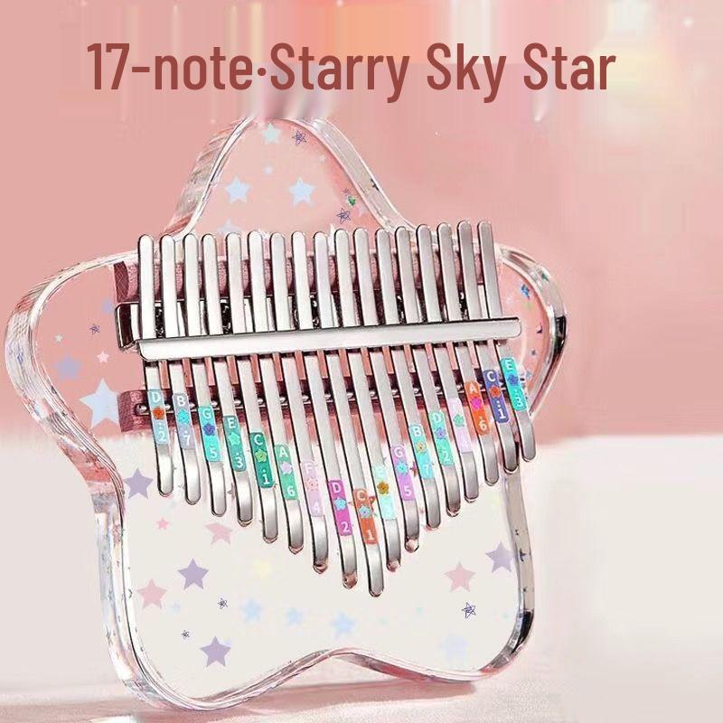 Kalimba Thumb Piano - Transparent Crystal with 21 Keys, Perfect for Children and Beginners