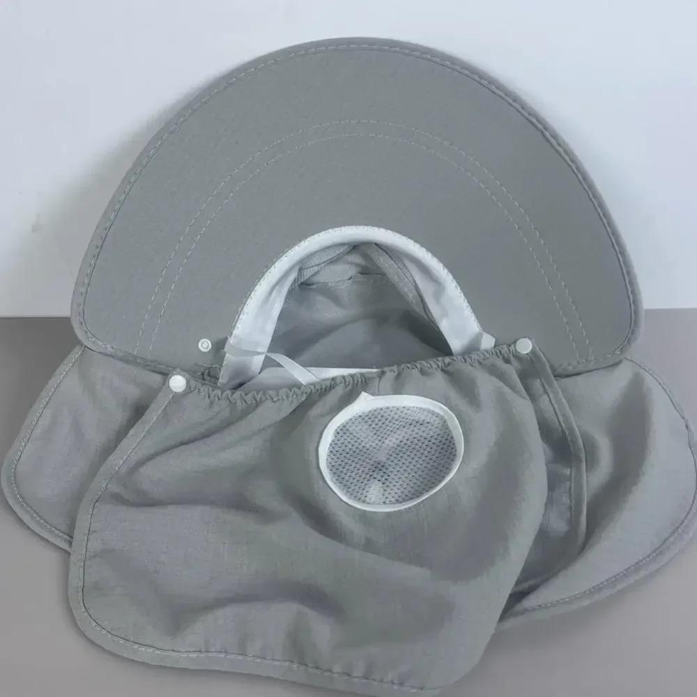 Sunshade Sun Hat Full Face Uv Sun Protection Adjustable Wide Brim Fishing Bucket Hats Mesh Breathable Outdoor Sun Visors