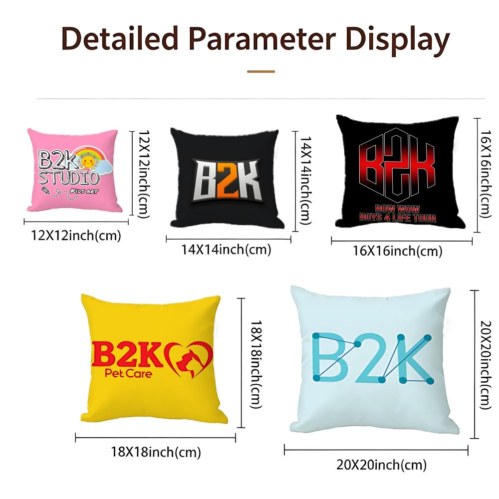Pop B2K Cushion Cover Cushion Cover Set 4Pcs 50X50 45X45 40X40 Pillowcase Decorative Sofa Home Decor