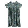 Short Sleeve Plus Size Cotton Vintage Floral New In Dresses for Women Casual Loose Long Summer