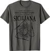 Unterschätze niemals eine Sizilianerin Trinacria Sizilien Heraldik T-Shirt