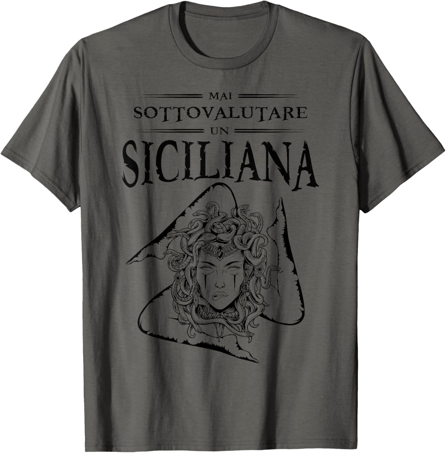 Mai Sottovalutare Un Siciliana Trinacria Sicilia Heraldry T-Shirt S разноцветный
