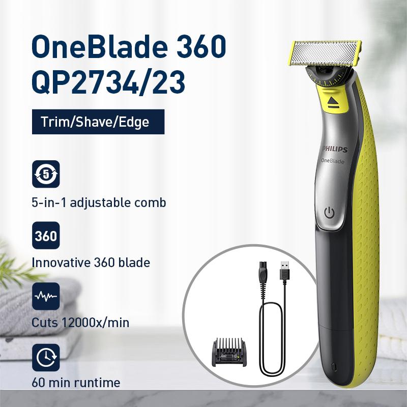 Philips QP2734/23 Muli-function Shaver Trimmer OneBlade360 QP2734/23 Multi-function Electric Shaver Trimmer with 5-in-1 Adjustable Comb
