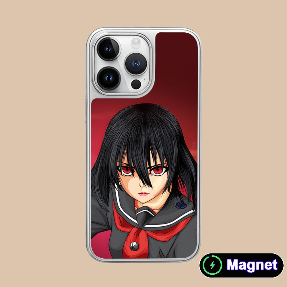 Akame Kurome Silver Plating Magsafe Mobile Phone Case for iPhone 17 16 15 14 13 12 11 Air Pro Max Plus Colorful Cover