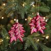 Shatterproof Christmas Pinecone Bell Pendants Rose Red Merry Christmas Decor  Hotel Mall
