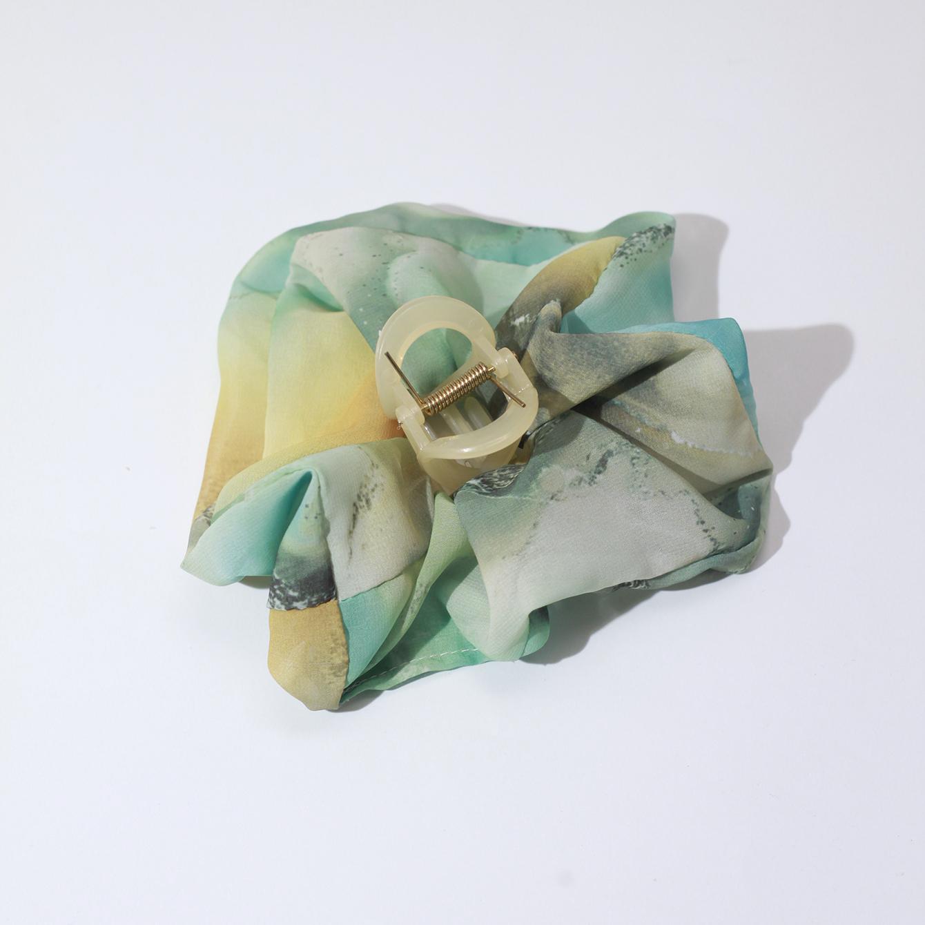 

Lystrfac Модная тканевая резинка для волос с защипом для женщин и девочек, заколка-акула для волос на затылок, аксессуары для волос в стиле клипсы для волос