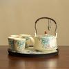 Hand Painted Peony Tea Set Complete Set Zen Tea Ceremony Household Brewing Teapot And Cup Tableware Decoration