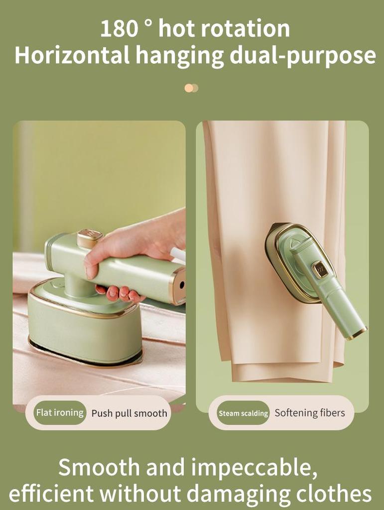 Portable 1200W Handheld Garment Steamer with Ceramic Panel for Quick Wrinkle Removal and Home Use.