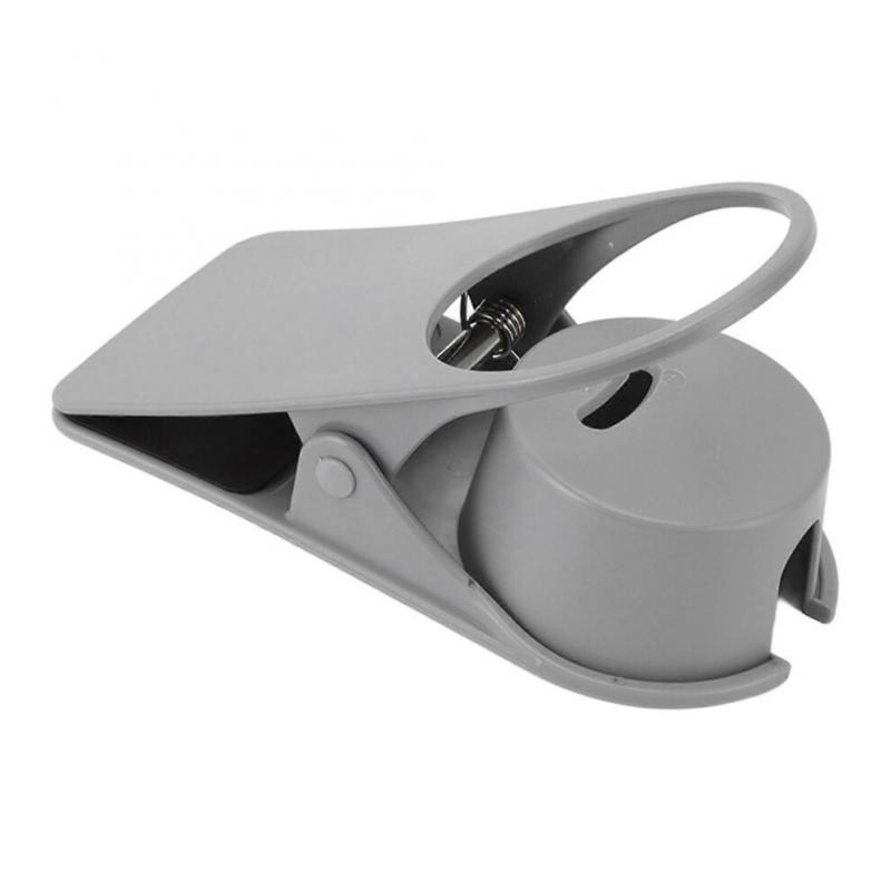 (Grey)Cup Holder Clip Desk Side Glass Mug Bottle Clamp Stand Plastic for Home Office Storage