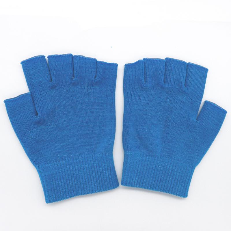 Reusable Cotton Gel Half-Finger Gloves For Deep Moisturizing Care Overnight Repair Treatment For Dry Cracked Hands Care Tool