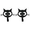 Set Of 2 Playful Cats Wall Hooks Easy To Installation Metal Construction Hanger for Coats Bags And Daily Essential