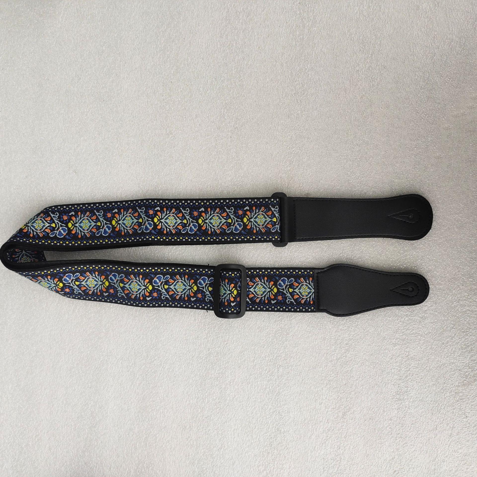 

1 шт. Розширений ремінь для акустичної гітари в етнічному стилі, шкіряна голова, регульований плечовий ремінь для гітари, аксесуари для бас-гітари