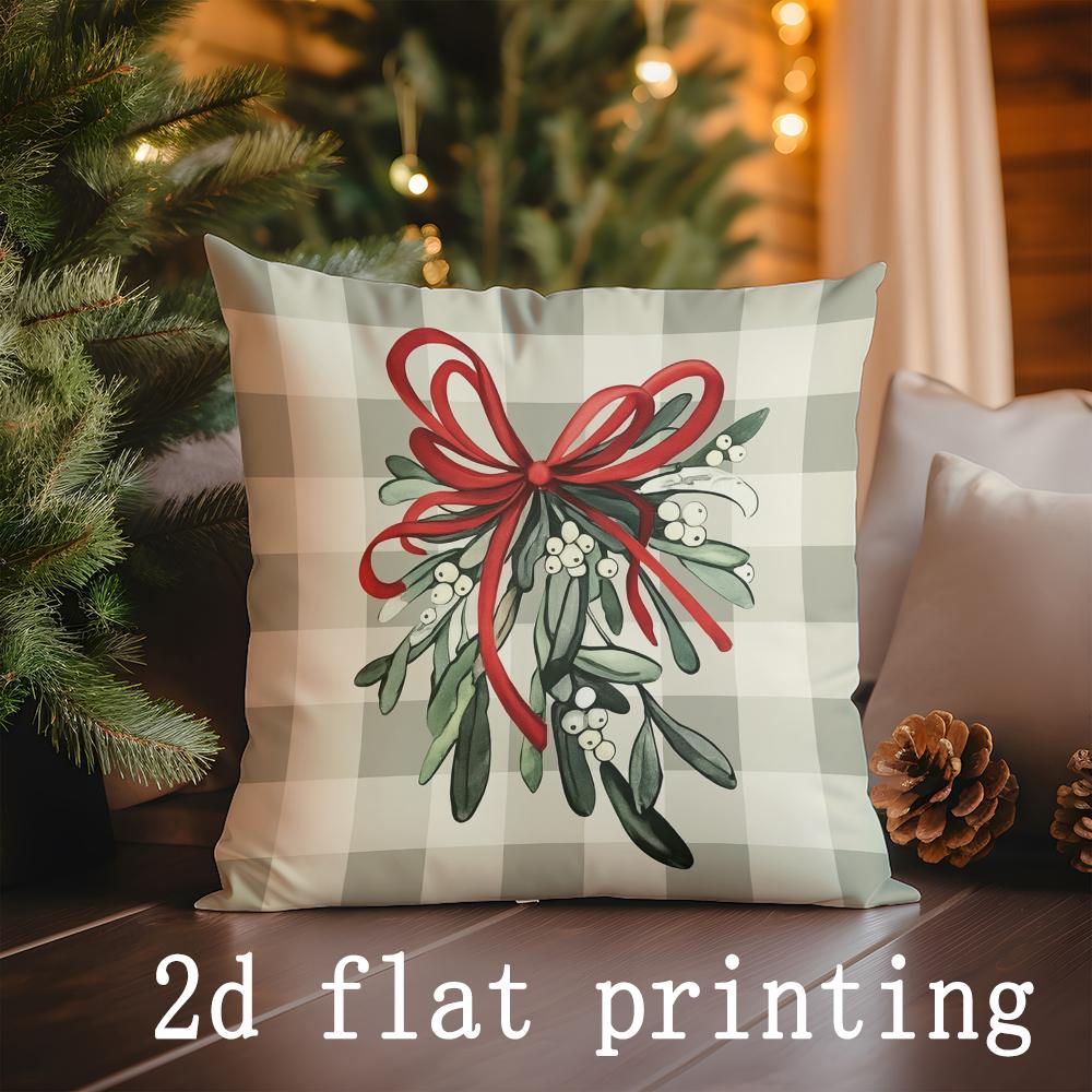 Home Decor Christmas Themed Decorative Pillow Covers Pattern Cushion Cover Suitable for Sofa Bedroom Car Pillow Cover