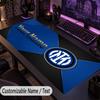 Large Mouse PadInter Milan Custom Name Text Personalized Desk Mat Non Slip Gaming Pad