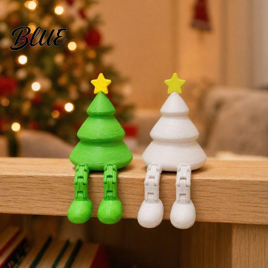 Matte Finish Tree Decor Christmas Figurine with Articulated Legs 3D Printed Xmas One-piece