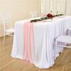 Reusable Sheer Chiffon Table Runner Chiffon Solid Color Gauze Table Runner Sheer Fabric Soft Wedding Table Runner Dinning Table