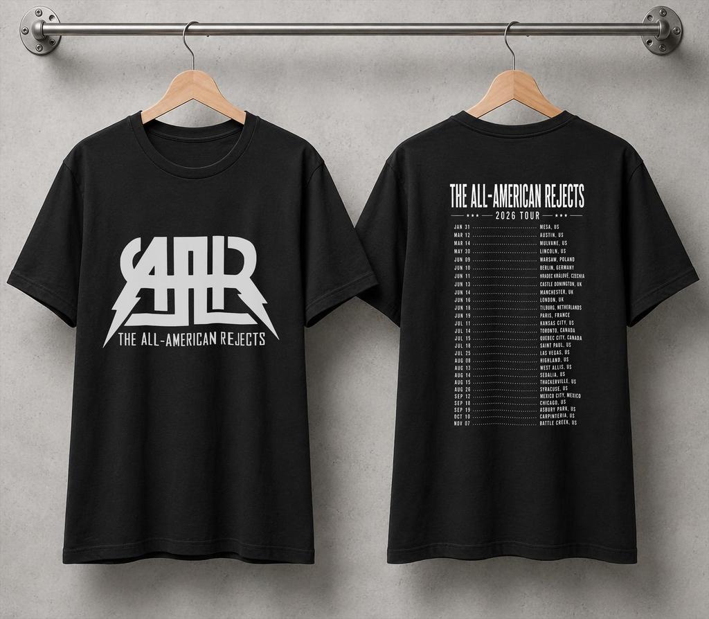 The All-American Rejects Shirt, 2026 Tour Tee, Unisex Rock Band Logo T-Shirt, Concert Graphic Tee