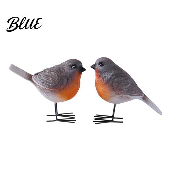 Bird Figurines for Bonsai 2Pcs Outdoor Garden Ornaments Realistic Pastoral Figurine Resin Ornaments Weatherproof Lifelike Animal Sculpture Courtyard