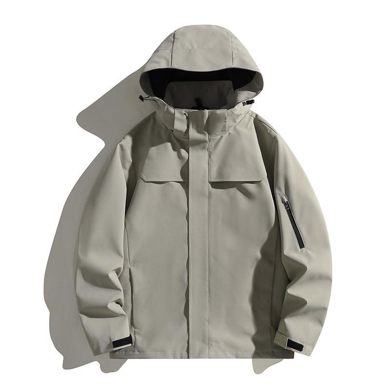 3-In-1 Jacket Windproof Waterproof Thickened Warm Men's and Women's Outdoor Travel Mountaineering Casual Hooded Men's Jacket
