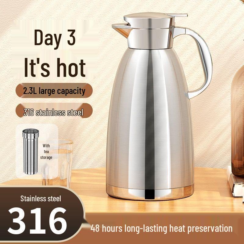 316 Stainless Steel Large Capacity Thermos Flask - Ideal for Dorms, Office, and Home Use