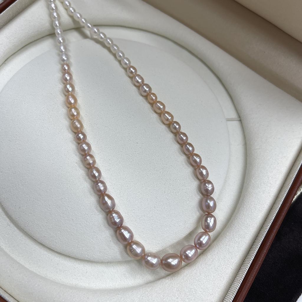 36cm Natural Freshwater Pearl Beads Strand 4-10mm Rice Pearls for Handmade Jewelry Making DIY Necklaces Bracelets Earrings Accessories, Luxury Gifts
