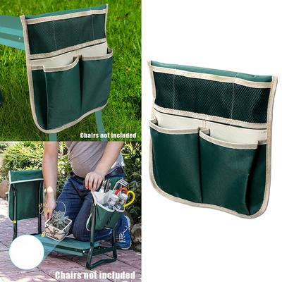 Sac de rangement portable multi-sacs, grand sac en tissu bicolore, pliable, pour outils de jardin, chaise à genoux, sac à outils