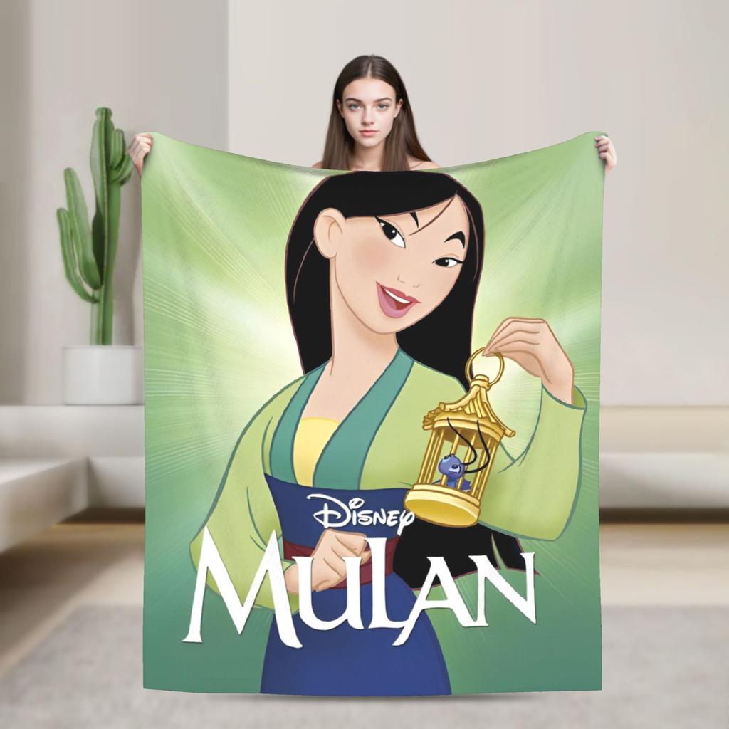 Mulan Cartoon Blankets  Airplane Travel Flannel Throw Blanket For Outdoor Soft Warm Custom Quality Bedspread Birthday Gift
