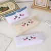 Cute Korean Style Pu Pen Bag With Spacious Storage For Office And School