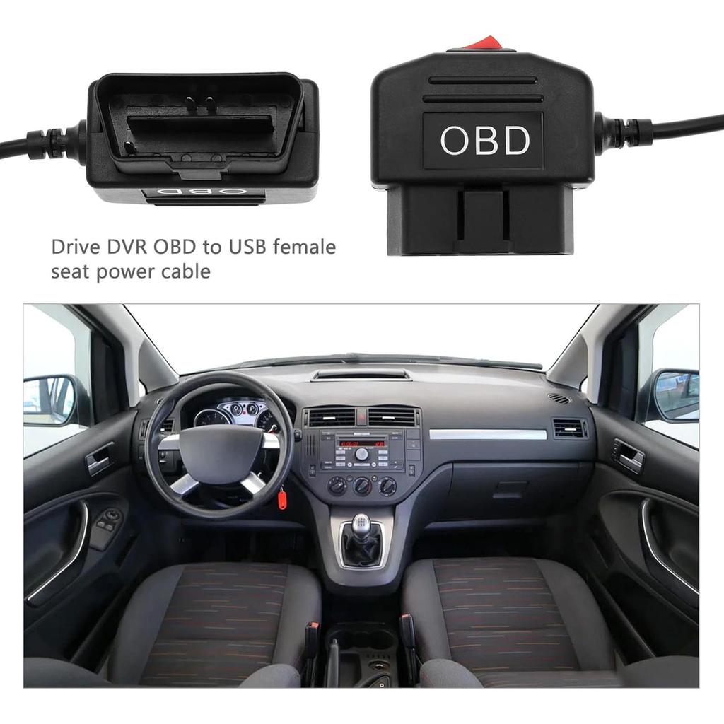 OBD To Type C Charger Power Cable Car Dash Camera 24h Parking For Dash Camera Car DVR 24h Parking Car Battery Protection