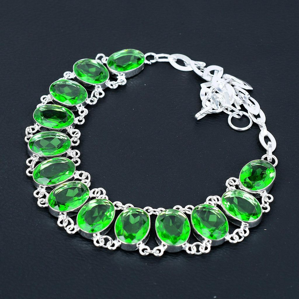 Chrome Diopside Necklace 925 Sterling Silver Necklace Chrome Diopside Gemstone Necklace Handmade Silver Chrome Diopside Jewelry For Her