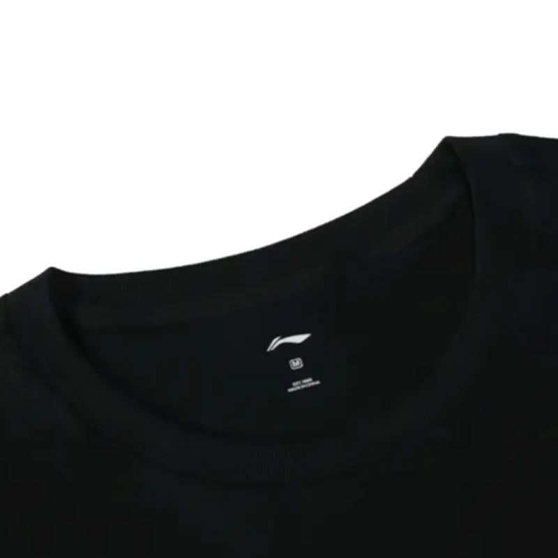 Li-Ning Summer Mens Solid Color Short Sleeve Comfortable Breathable Skin-Friendly Simple Versatile Casual Sports Suit Men Suits YTSW181-1+AKLU881-1