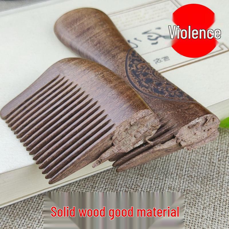 Eleganckie grzebienie z drzewa sandałowego: Czarny, Złoty, Fioletowy, Zielony - Idealne Prezenty na Dzień Matki