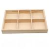 Wood Tea Bag Storage Organizer Container Box Stackable, 6 Compartments Wooden Holder Desktop Pen Holder Office Organizer