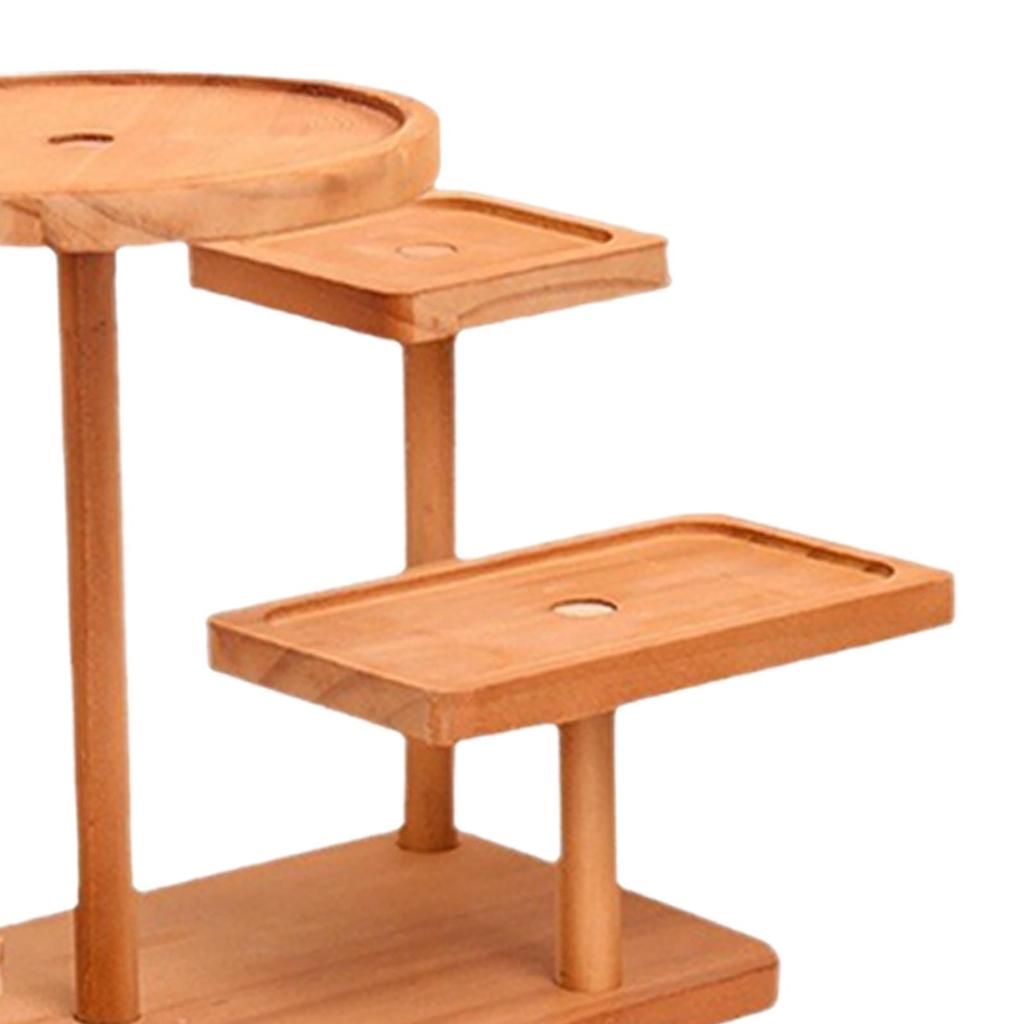 Display Riser Desktop Cabinet Organizer Wood Display Stand Shelf for Dolls