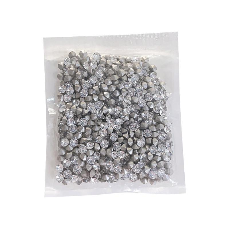 High-Quality K9 Nail Art Rhinestones: Super Shiny, 33-Facet, Various Sizes, Pointed Back, Clear Round Decorations