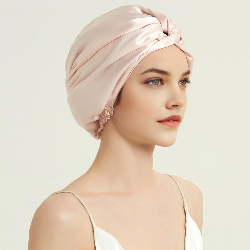 100% Pure Silk Sleep Cap Women