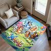 Soccer Fun Blue Heeler Customized Name Floor Mat Design for Bedrooms Playrooms Outdoor Dormitory Anti-slip Rug Anime Office Decor